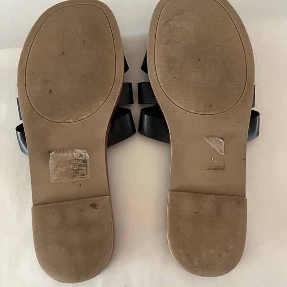 Nautica Woven Black Leather Slip on Slide Mule Sandal size Euro 40 US 9-9.5 - Picture 6 of 8